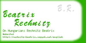 beatrix rechnitz business card